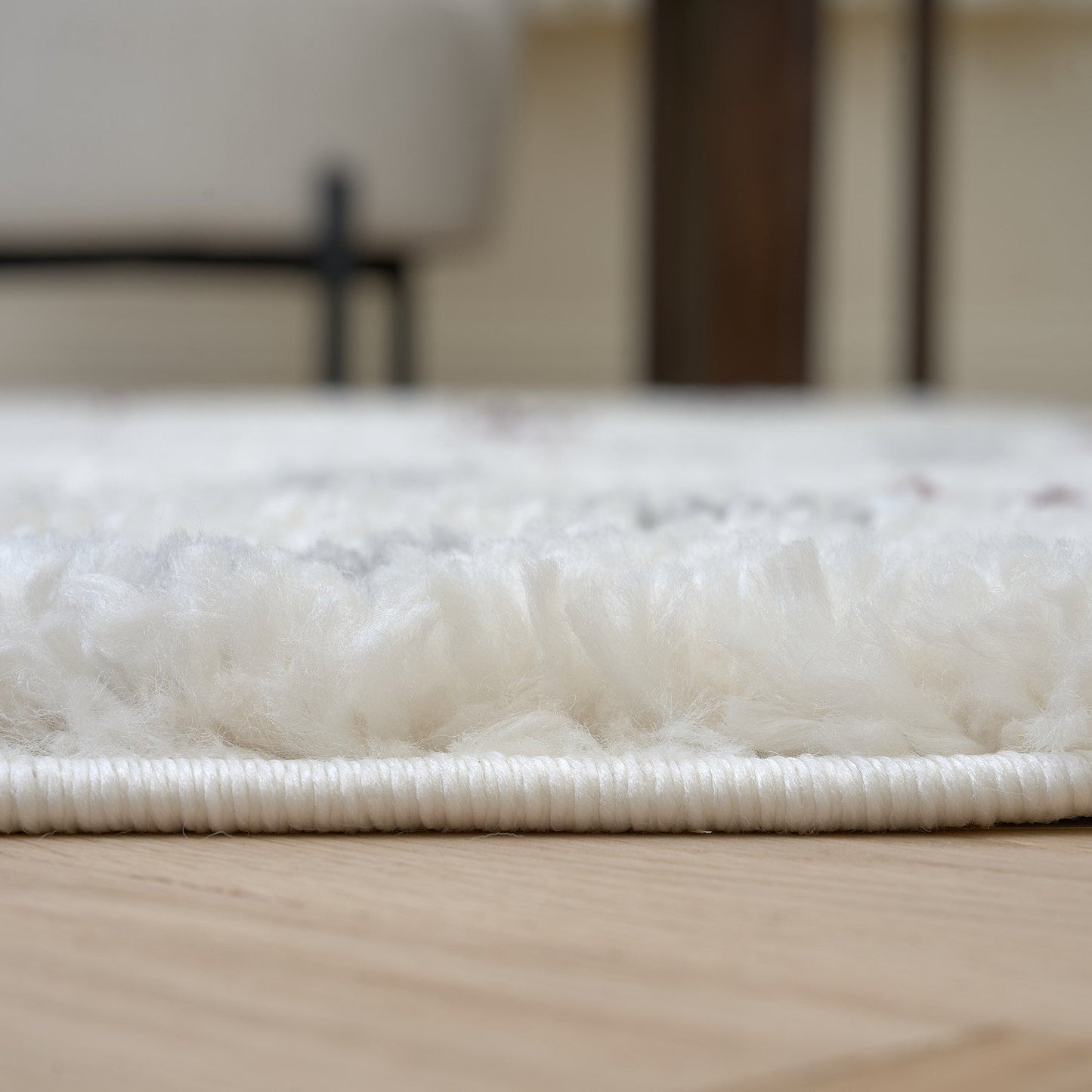 Moodi Shaggy Grey/Purple Plumetis Rug