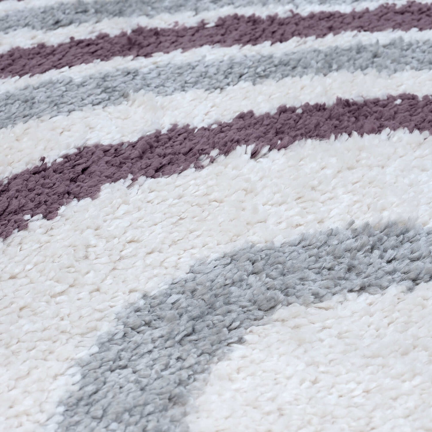 Moodi Shaggy Grey/Purple Smokeberry Rug
