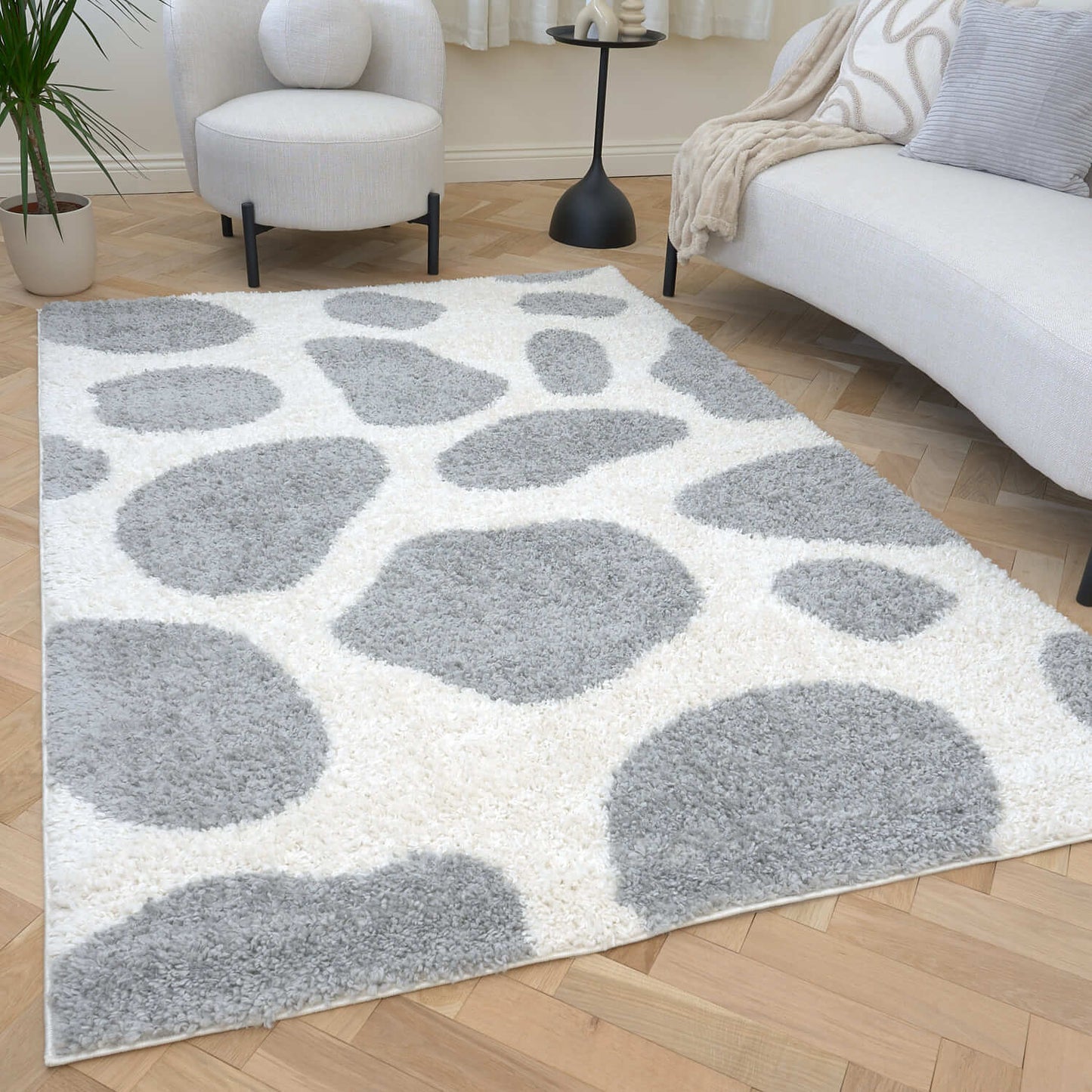 Moodi Shaggy Grey Tarn Rug