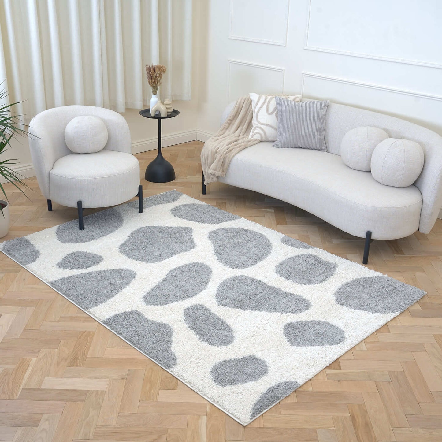 Moodi Shaggy Grey Tarn Rug