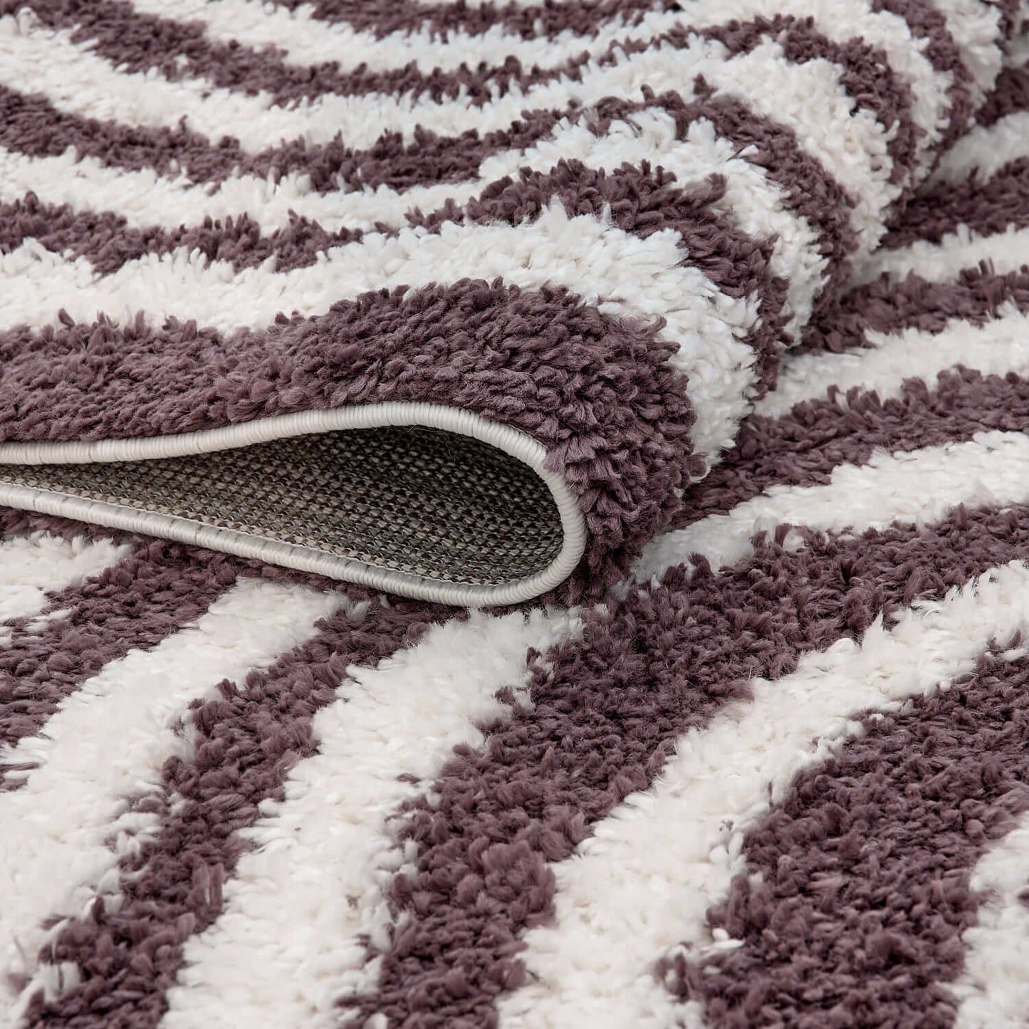 Moodi Shaggy Purple Velvetine Rug