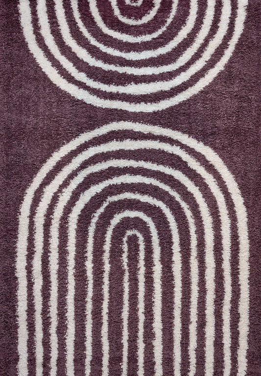 Moodi Shaggy Purple Velvetine Rug