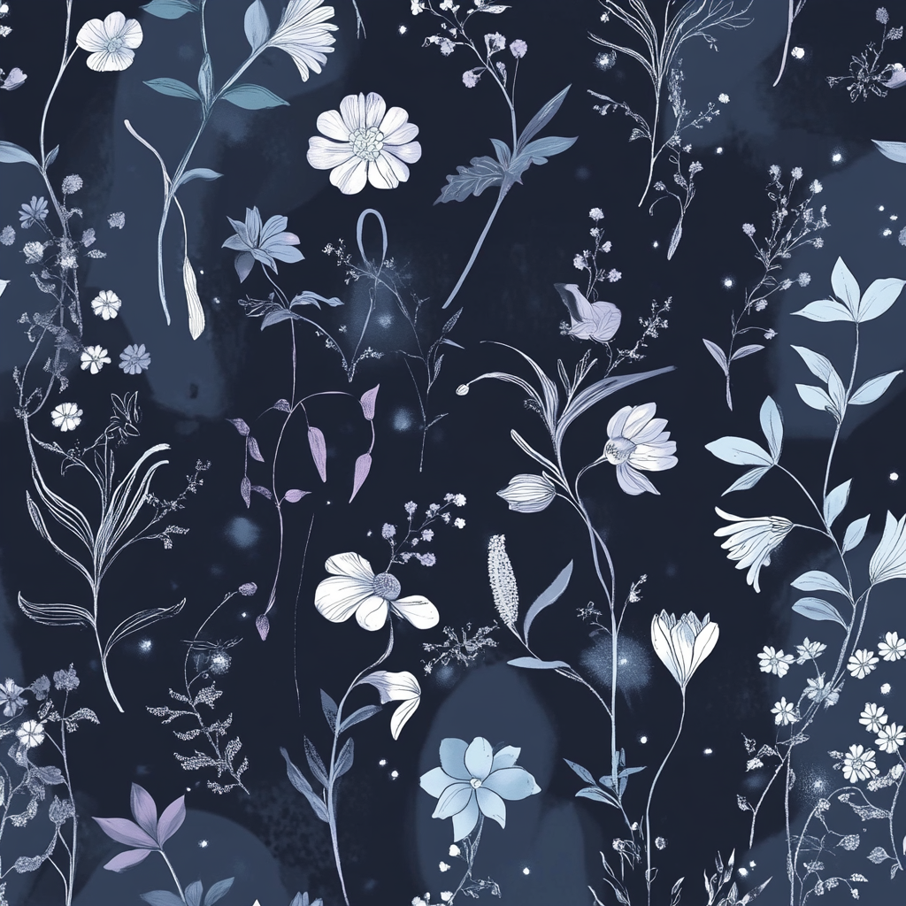 Moonlit Meadow Cotton Cushion