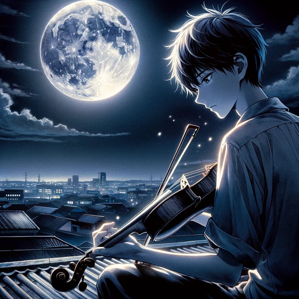 Moonlit Melody Cotton Cushion