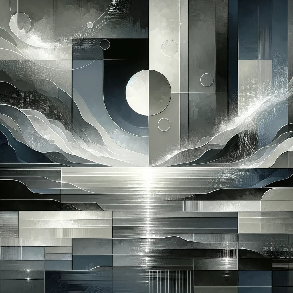 Moonlit Monochrome Cotton Cushion