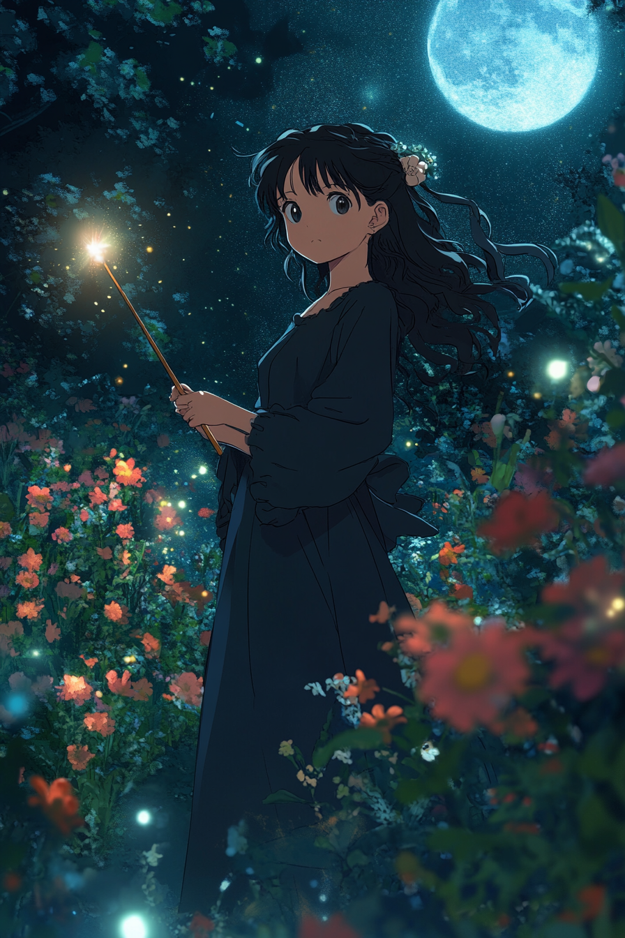 Moonlit Sorceress Canvas