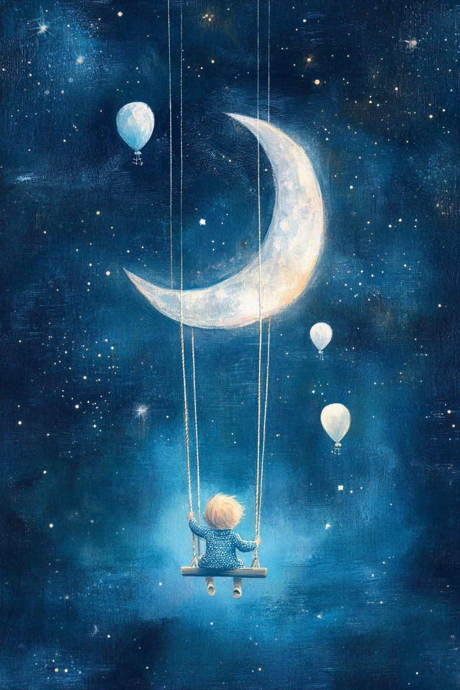 Moonlit Swing Canvas