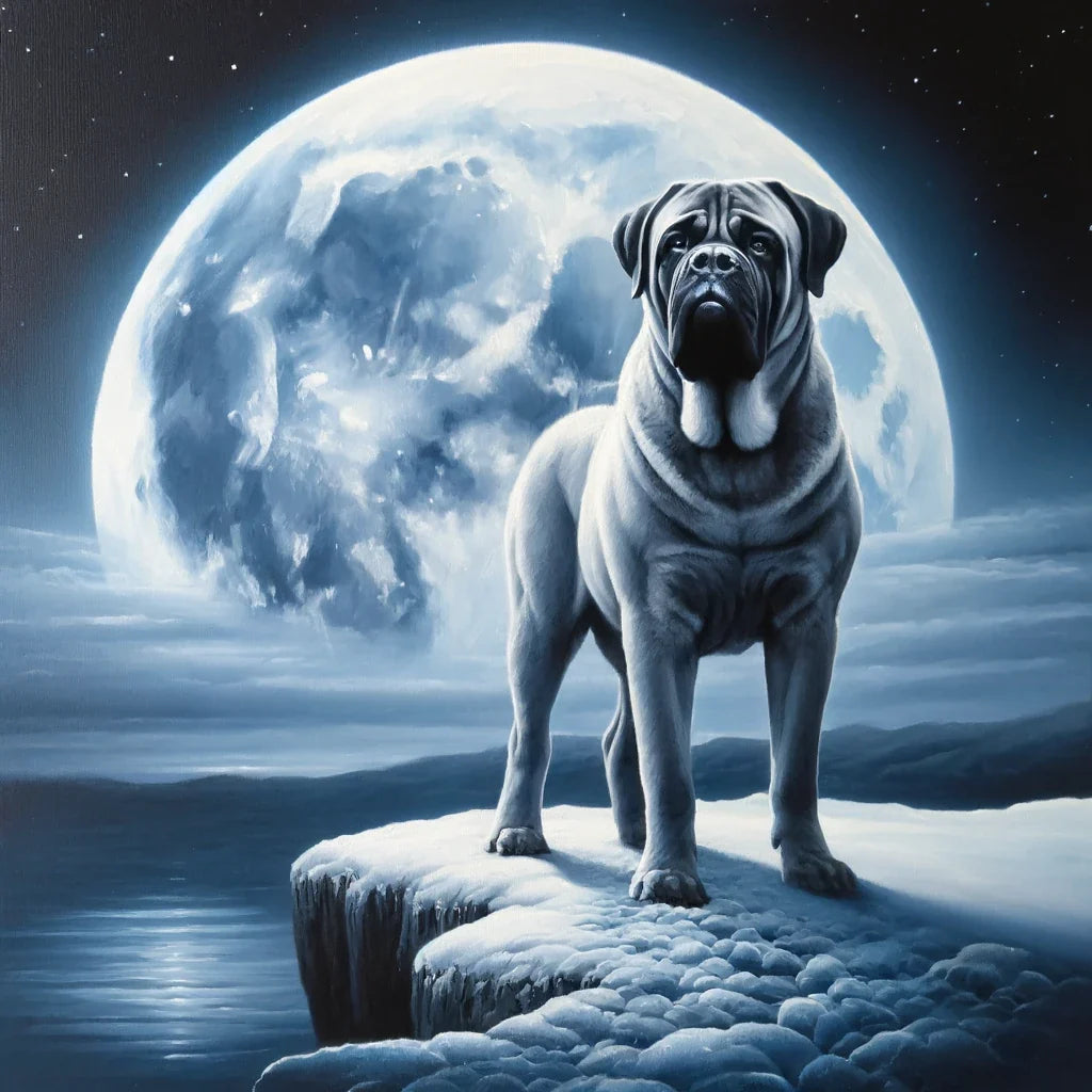 Moonlit Vigil Bullmastiff Canvas
