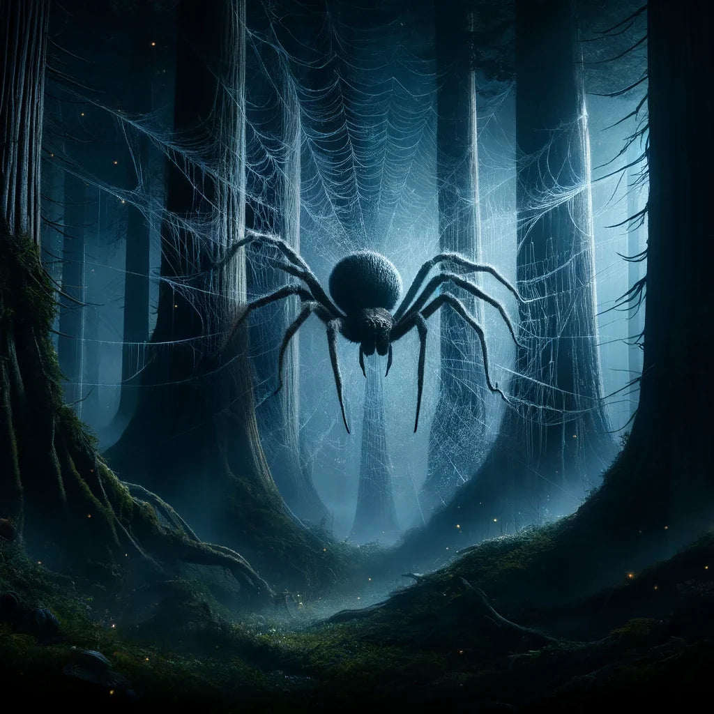 Moonlit Web of the Forest Canvas