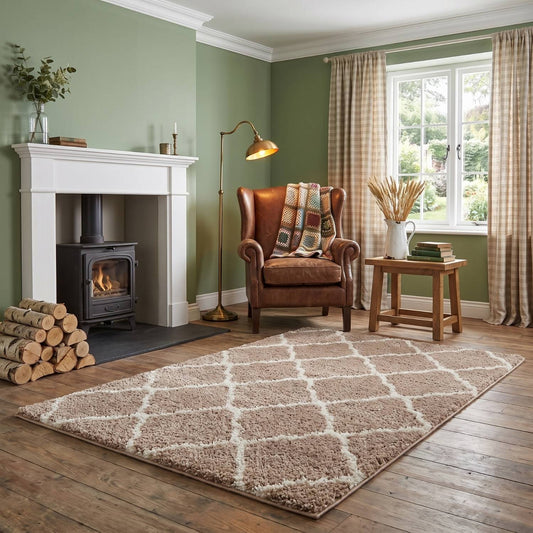 Moroccan Beige Shaggy Rug | 720