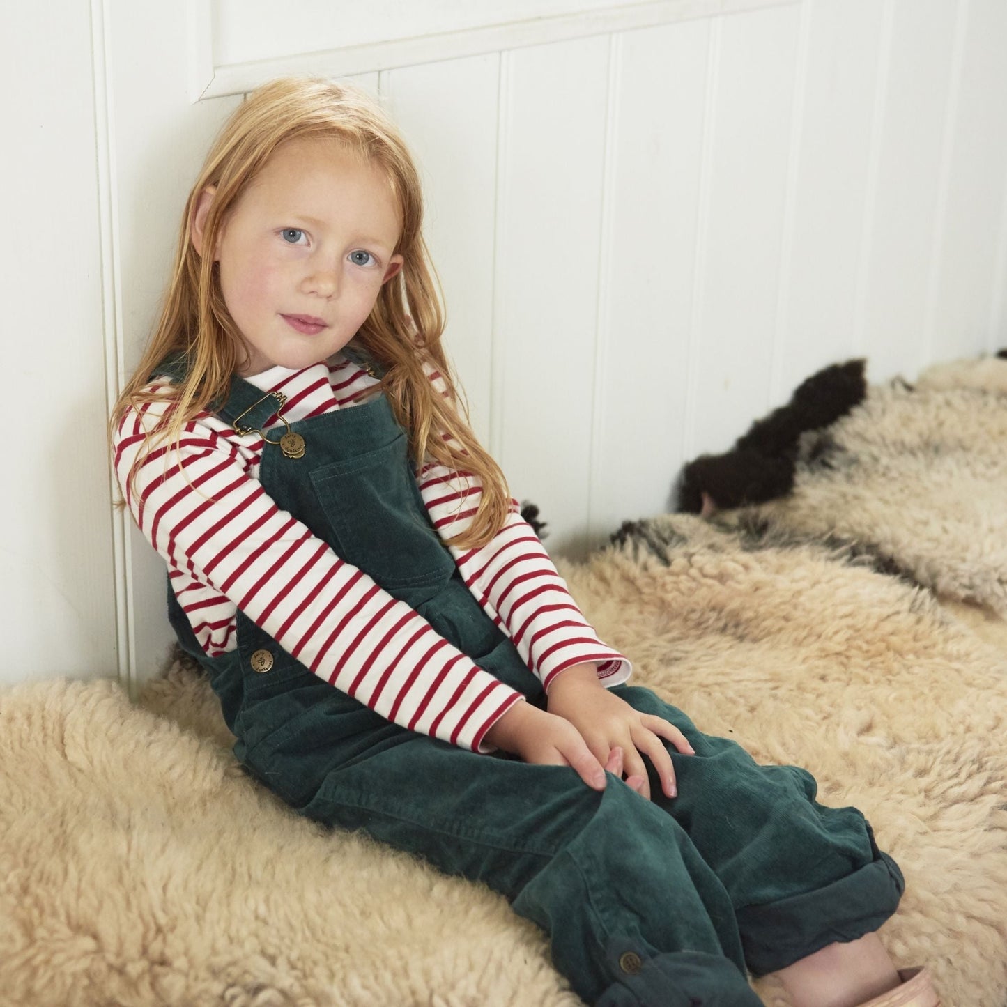 Moss Green Corduroy Dungarees