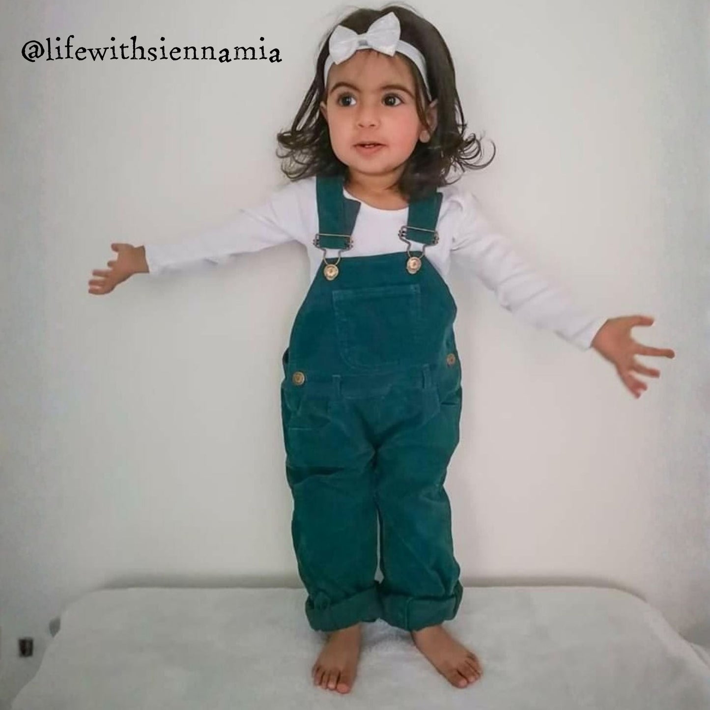 Moss Green Corduroy Dungarees