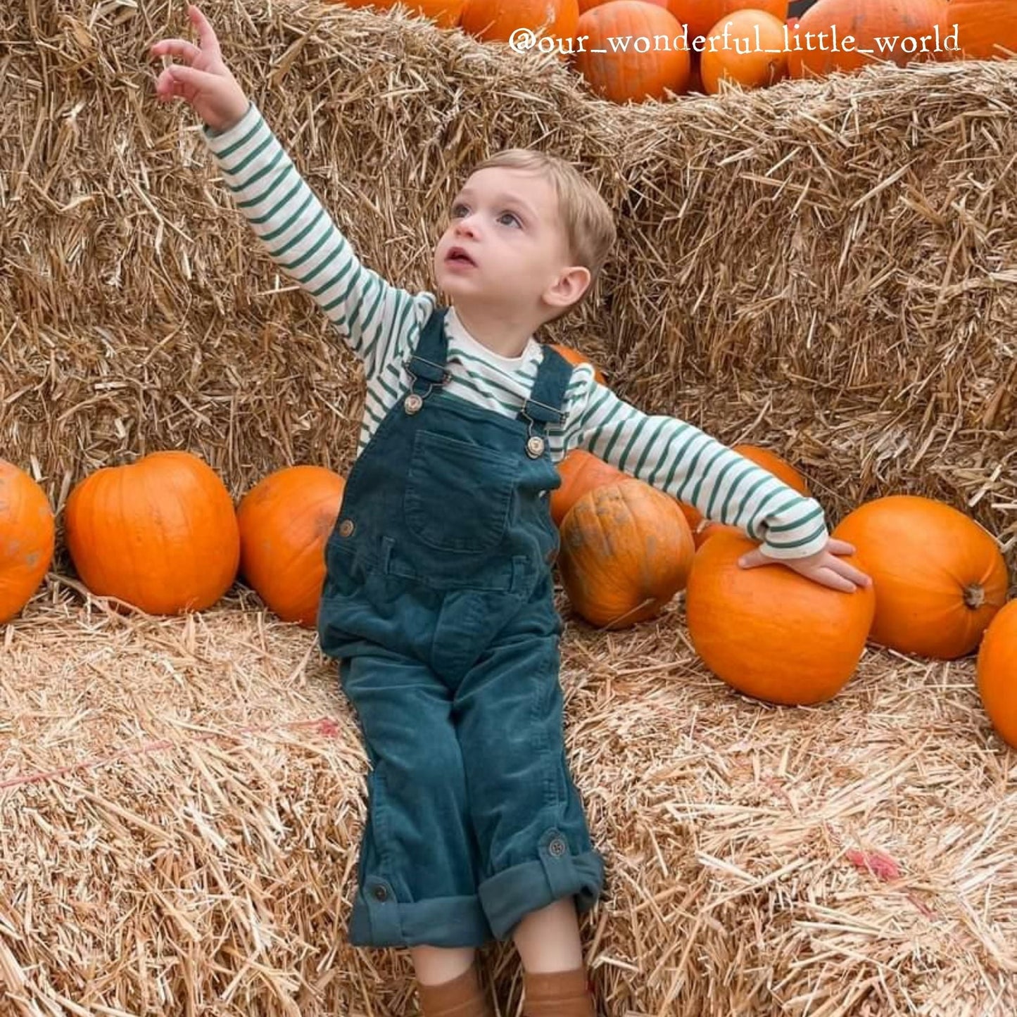 Moss Green Corduroy Dungarees
