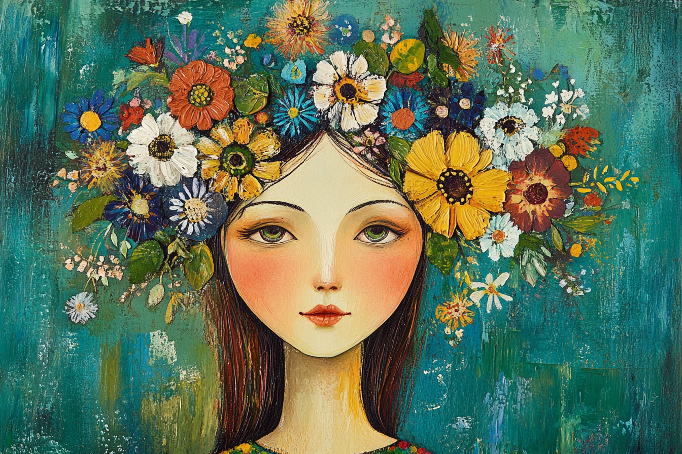 Mother's Floral Crown Blanket