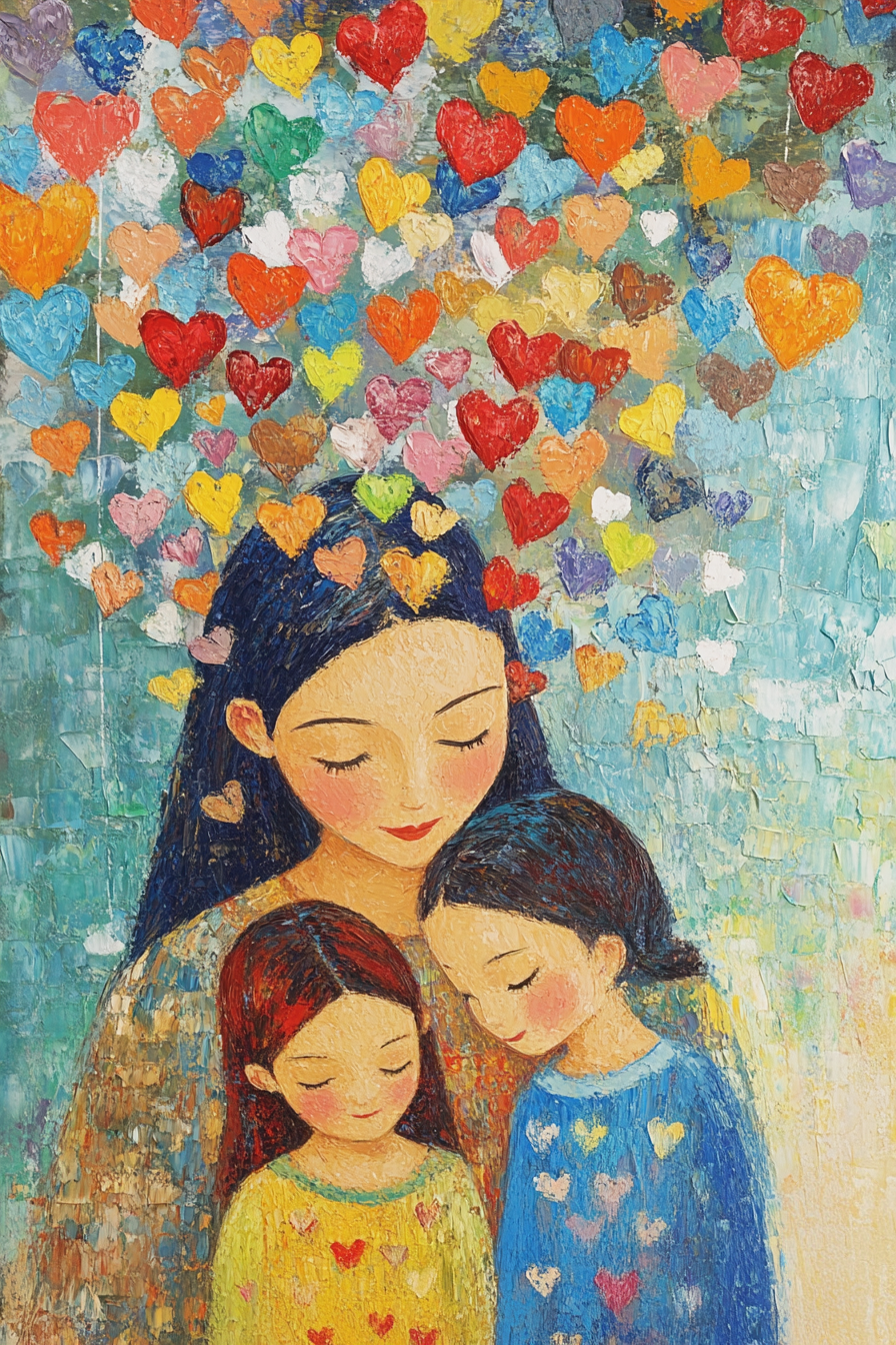 Mother’s Heart Shower Canvas