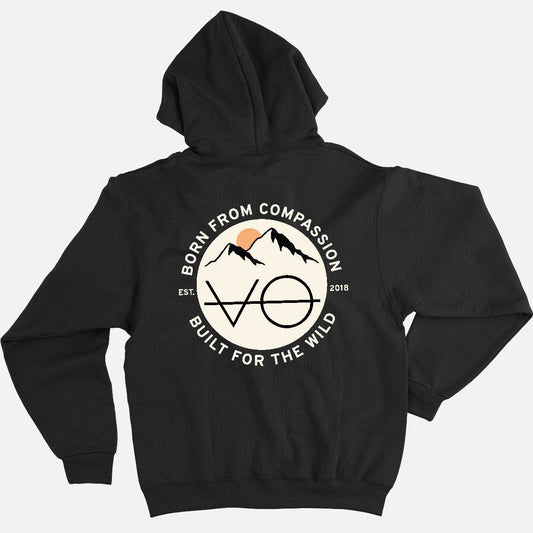 Mountain Range Back Print Hoodie (Unisex)