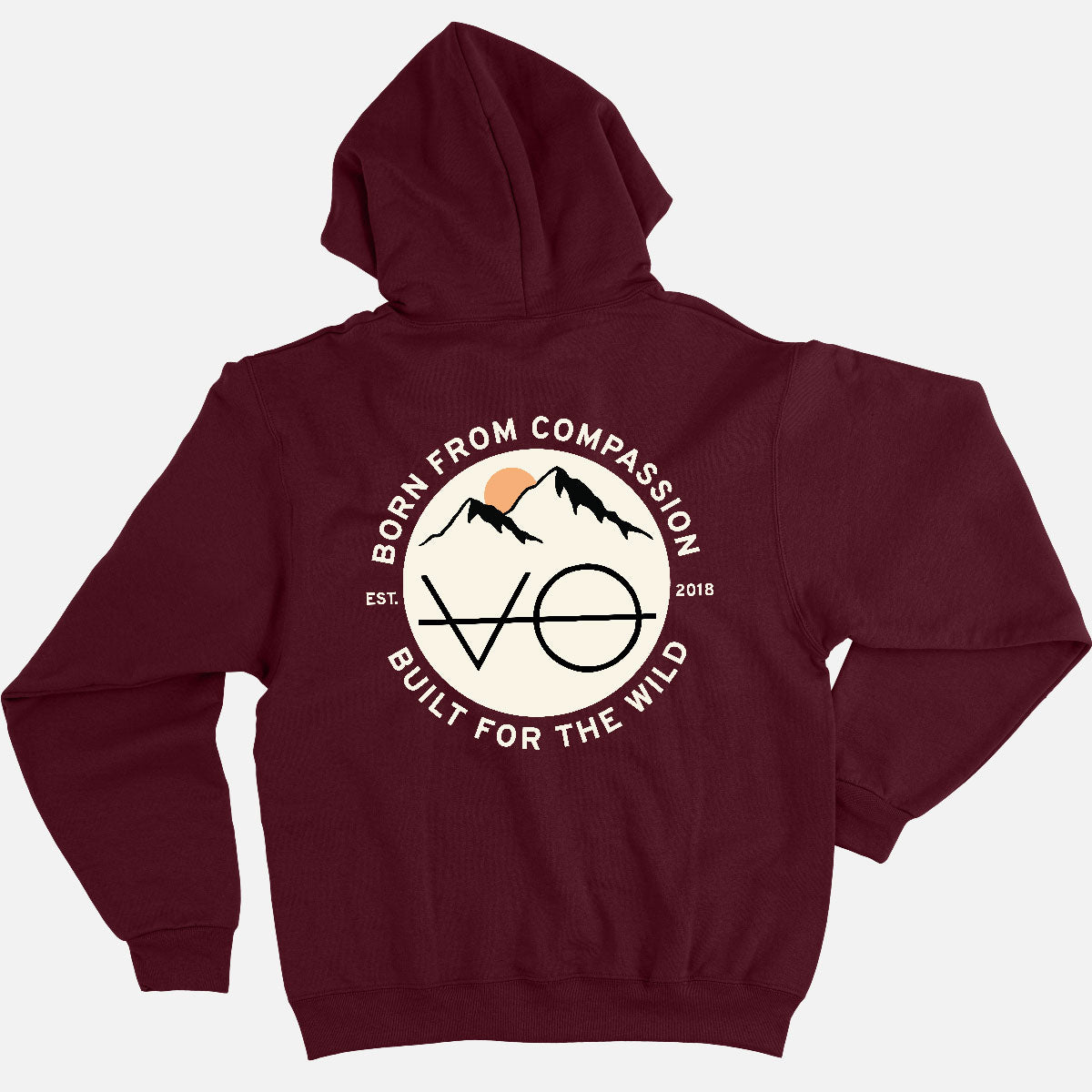 Mountain Range Back Print Hoodie (Unisex)