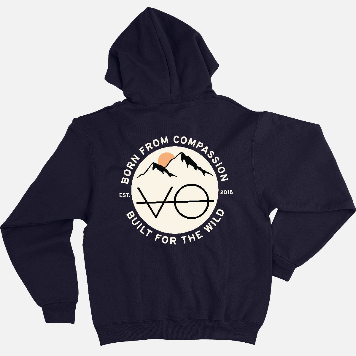 Mountain Range Back Print Hoodie (Unisex)