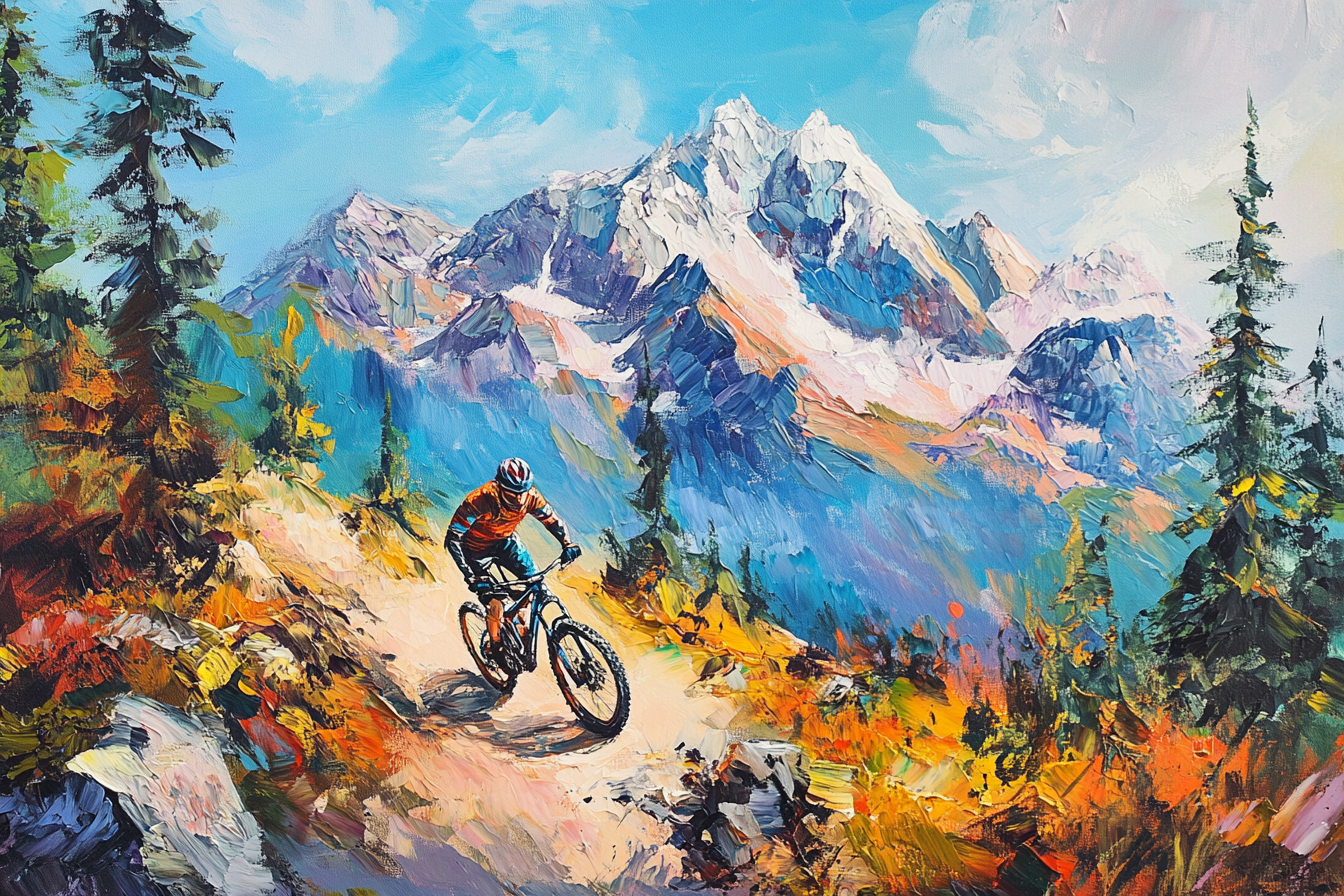 Mountain Biker’s Ascent Canvas