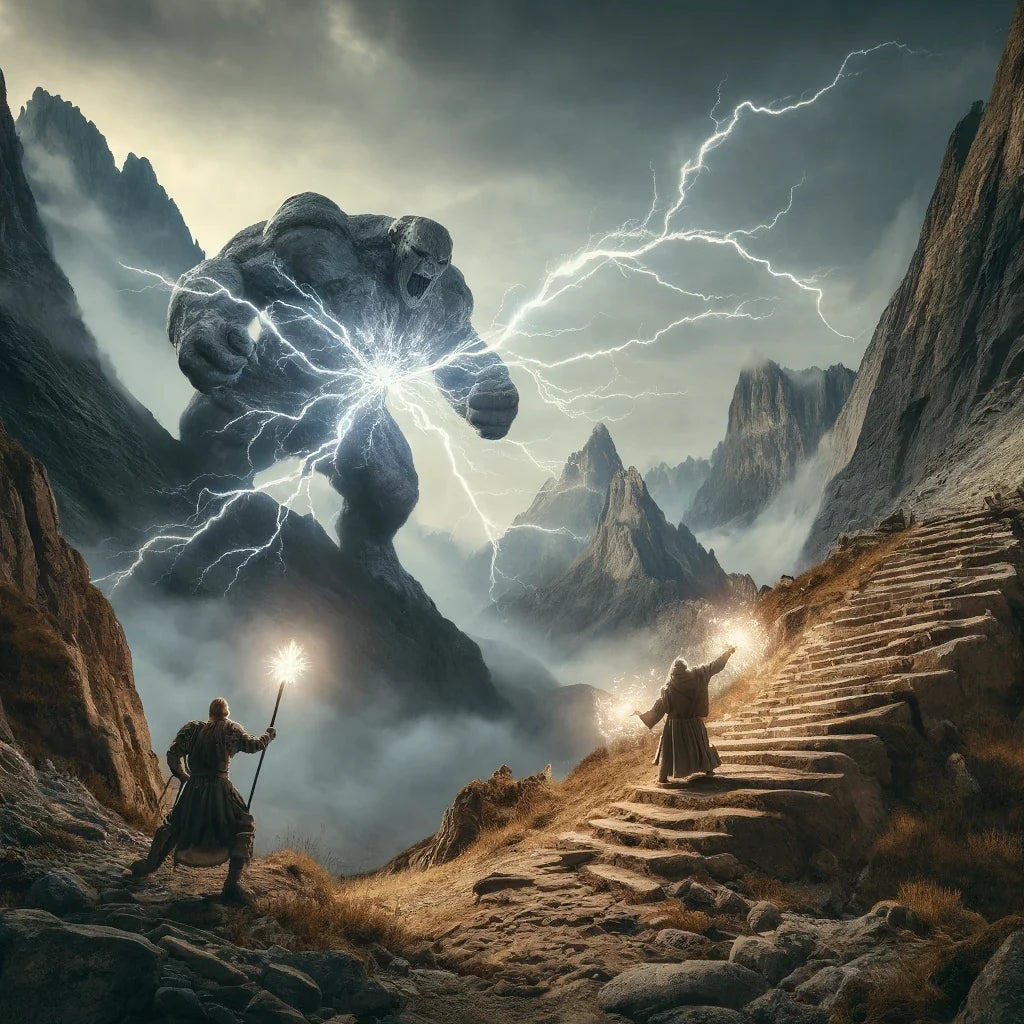 Mountain Pass Showdown Canvas