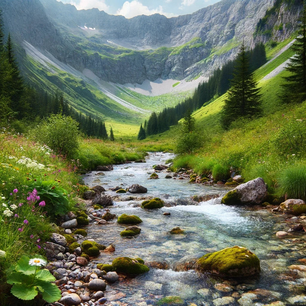 Mountain Stream Canvas