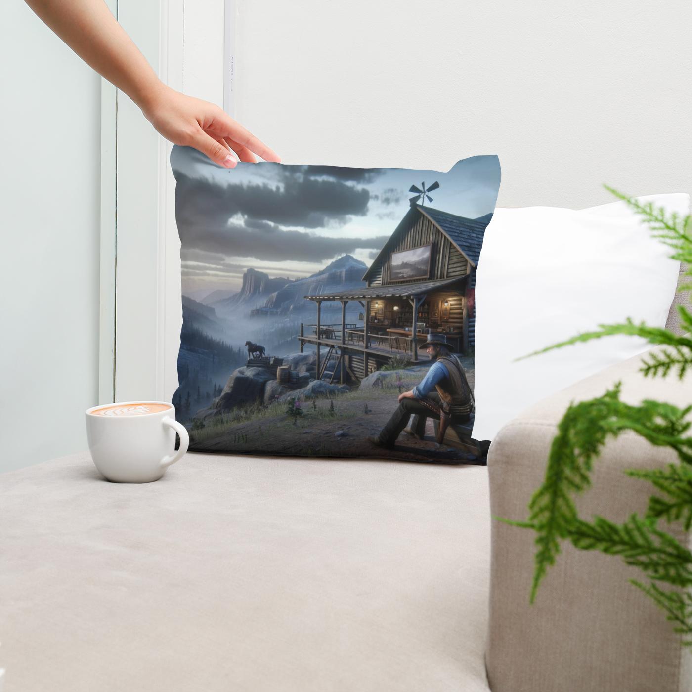 Mystic Horizon Cotton Cushion