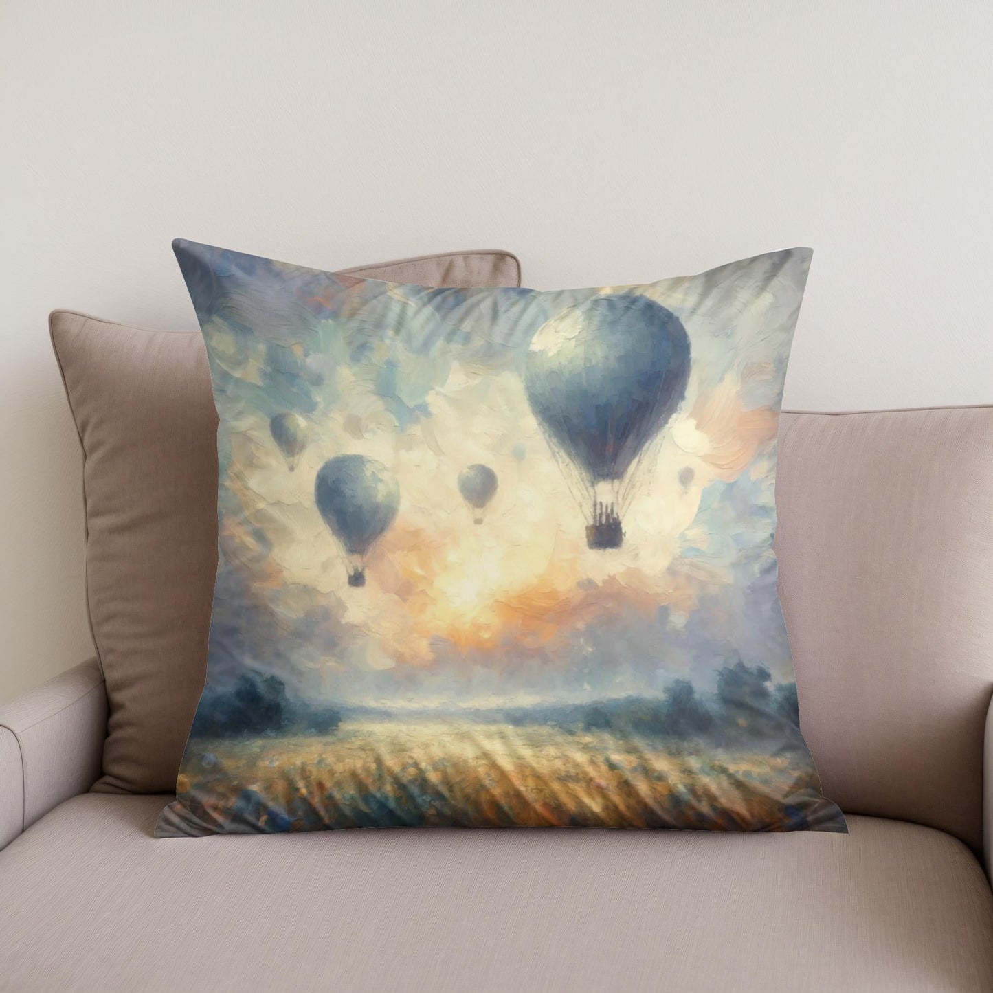 Tranquil Horizons Cotton Cushion