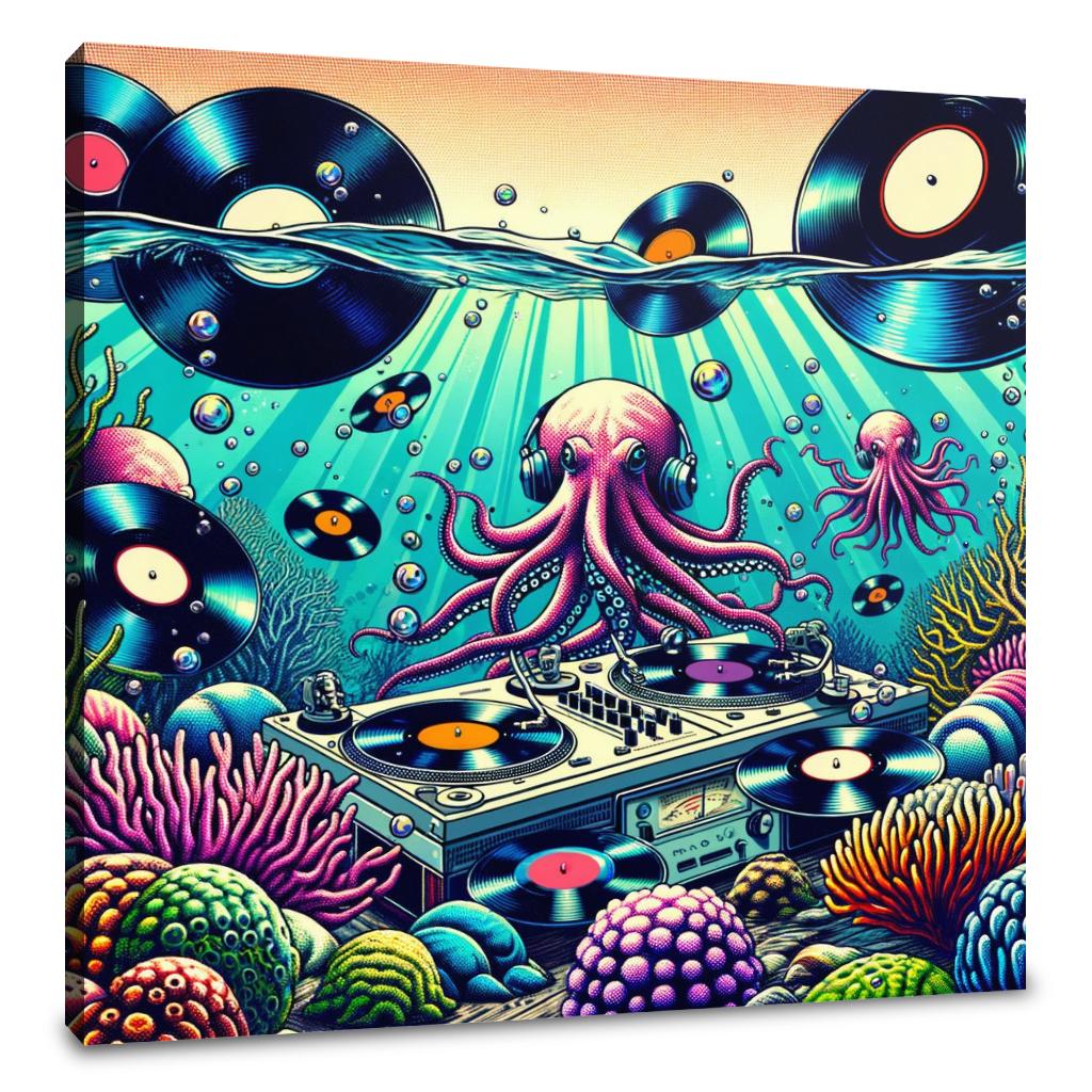 Vinyl Reef Rhythms Canvas