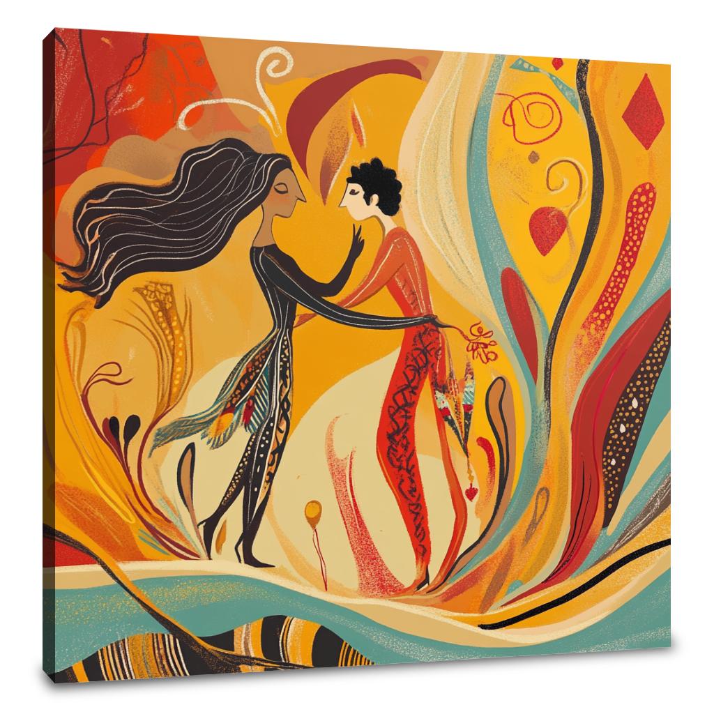 Mythic Union Flames Canvas