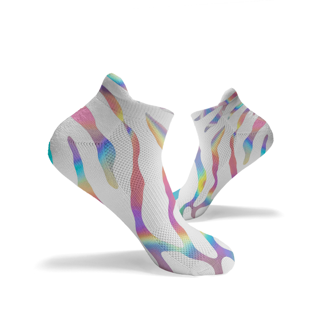 Zebra Print Ankle Socks
