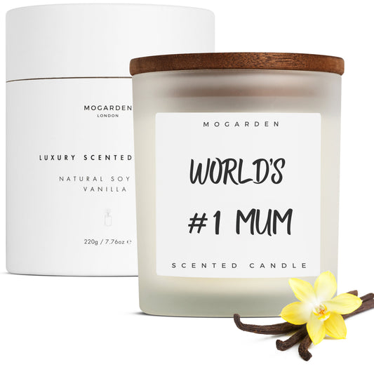 Mum Candle Gift, Mum Birthday Gifts, Mother Candle Gift, Luxury Vanilla Scented Candle Natural Soy 220g