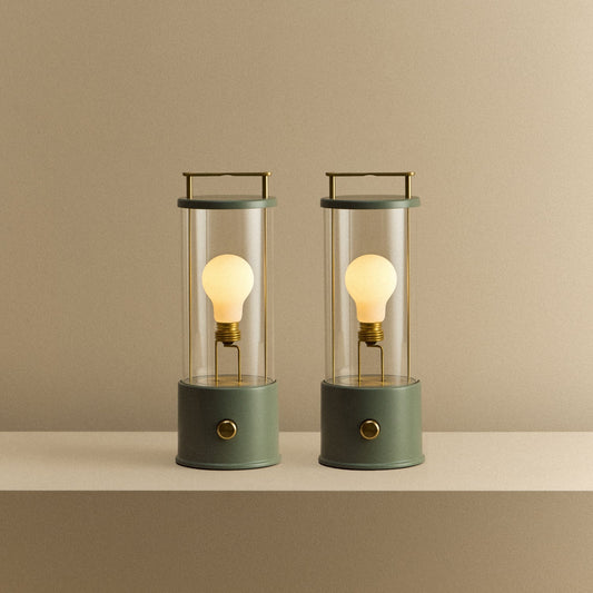 The Muse 1.0 Portable Lamp in Pleasure Garden Green - Set of 2