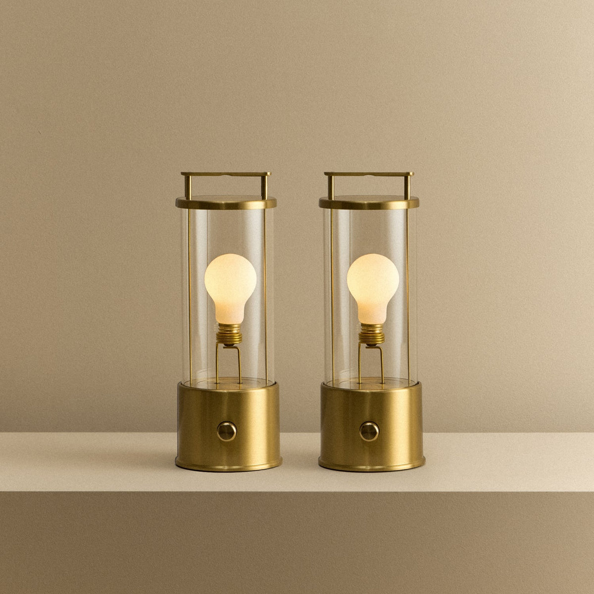 The Muse 1.0 Portable Lamp in Solid Brass - Set of 2