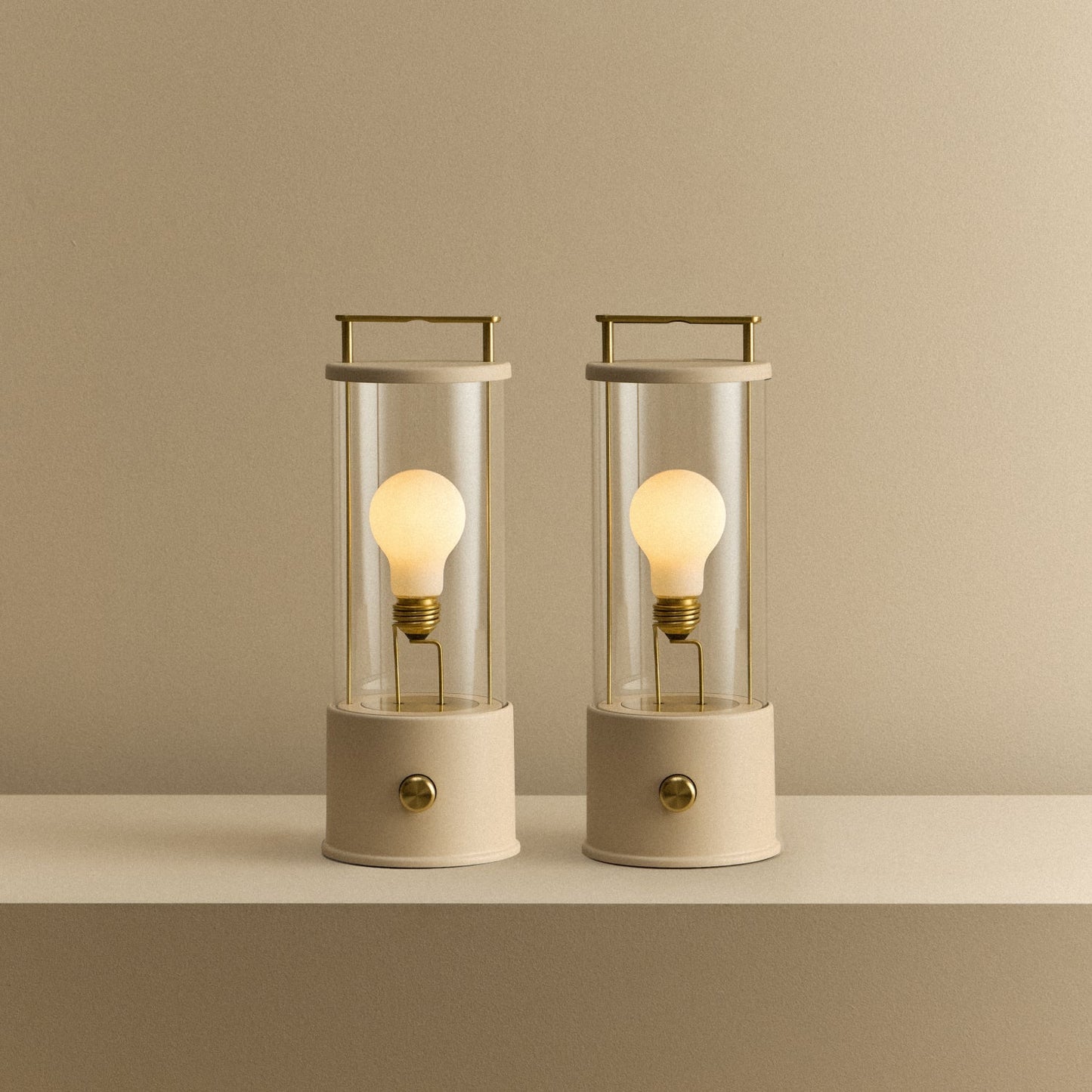 The Muse 1.0 Portable Lamp in Setting Plaster Pink - Set of 2