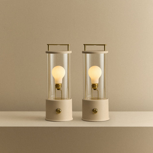 The Muse 1.0 Portable Lamp in Setting Plaster Pink - Set of 2