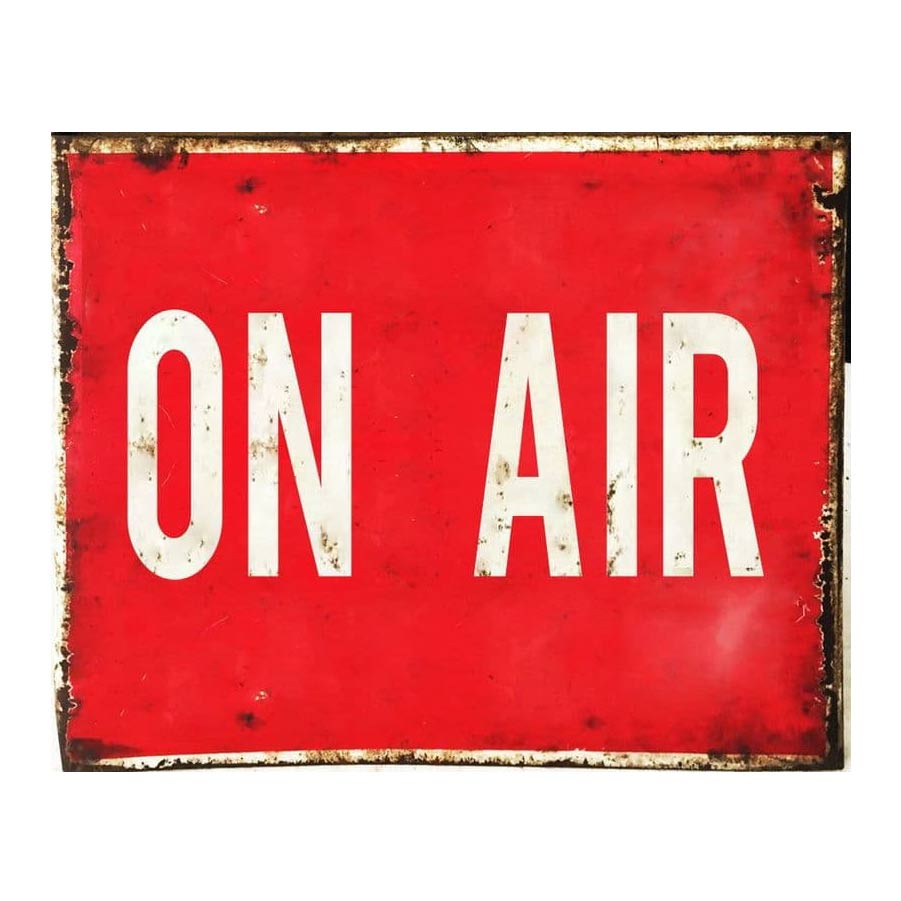 Music Radio On Air Metal Wall Sign