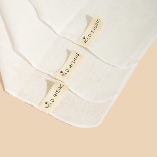 3 Organic Cotton Muslin Cleansing Cloths