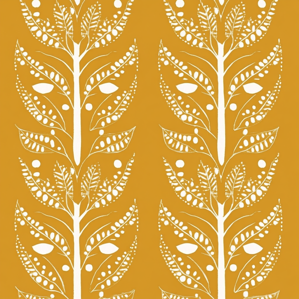 Mustard Symmetry Cotton Cushion