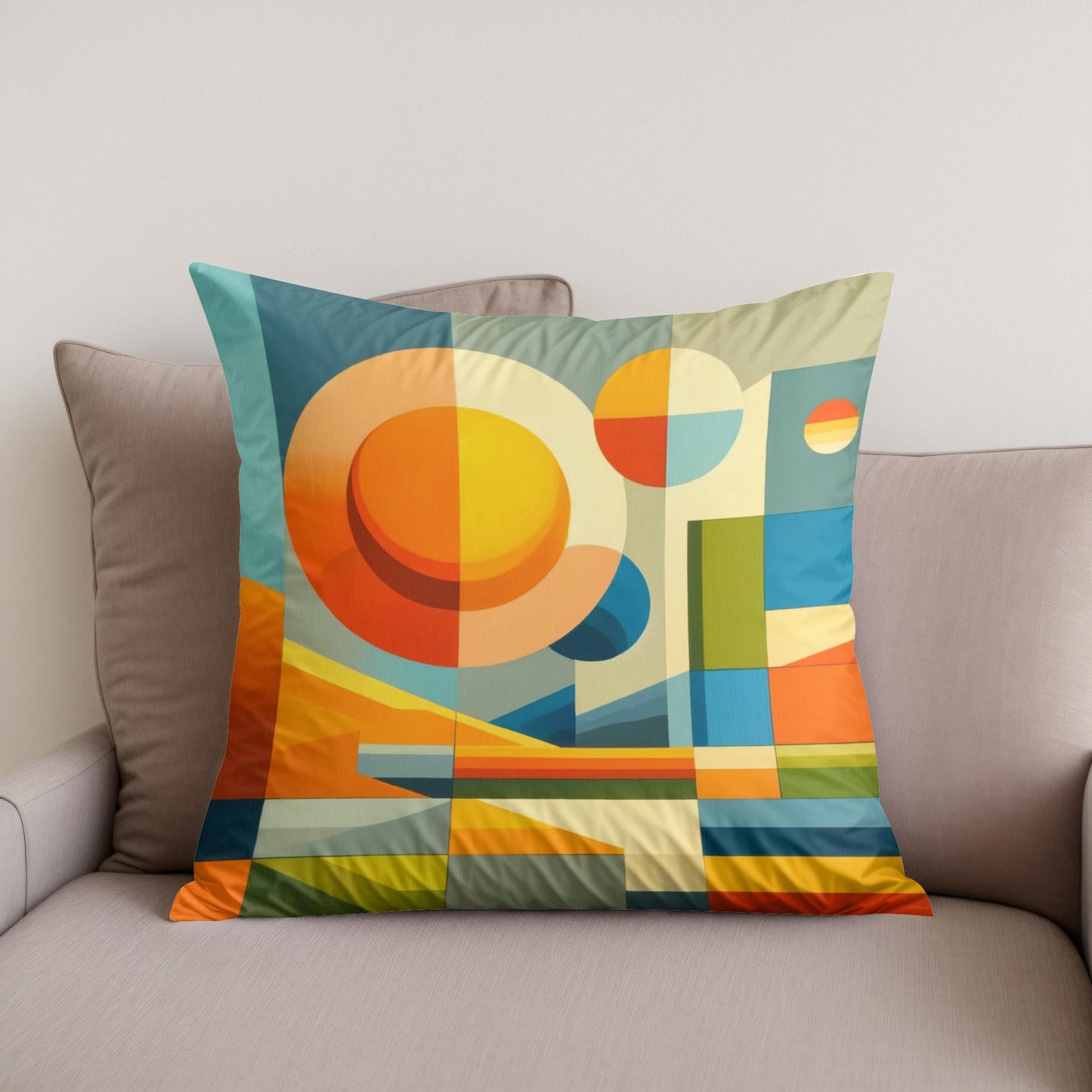 Geometric Nature Cotton Cushion