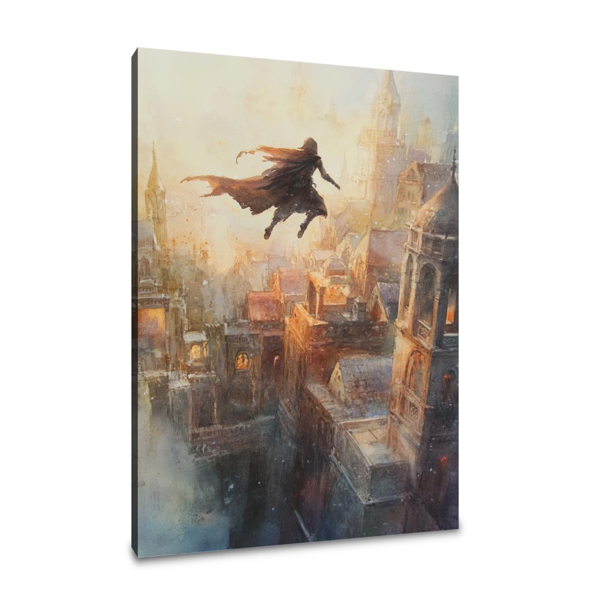 Dawn's Leap Rooftop Canvas