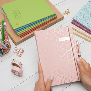 Matilda Myres | A5 Ruled Notebook with Rose Gold Foil