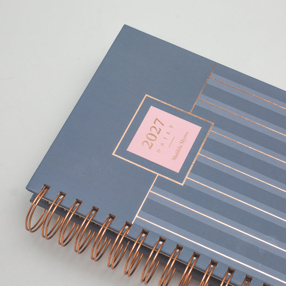 Matilda Myres | 2027 Diary - A5 Daily Planner with Rose Gold Wiro | Day-to-Page
