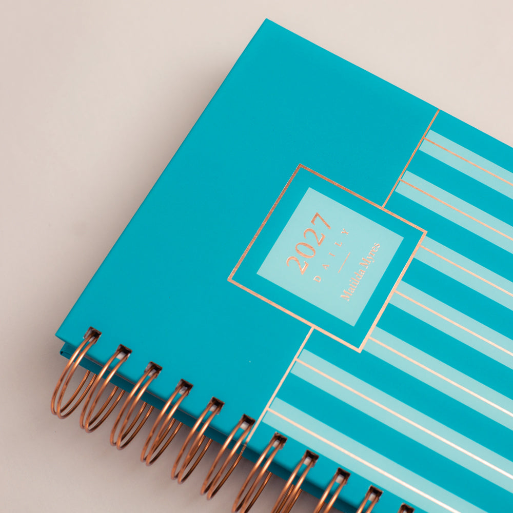 Matilda Myres | 2027 Diary - A5 Daily Planner with Rose Gold Wiro | Day-to-Page