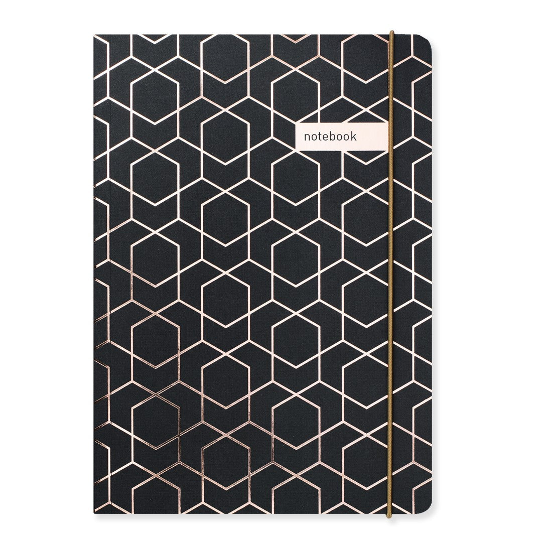 Matilda Myres | A5 Ruled Notebook with Rose Gold Foil