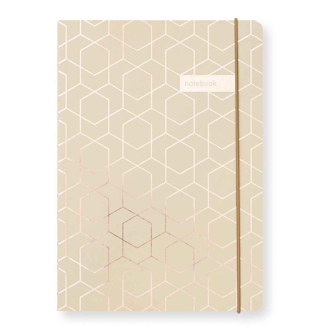Matilda Myres | A5 Ruled Notebook with Rose Gold Foil