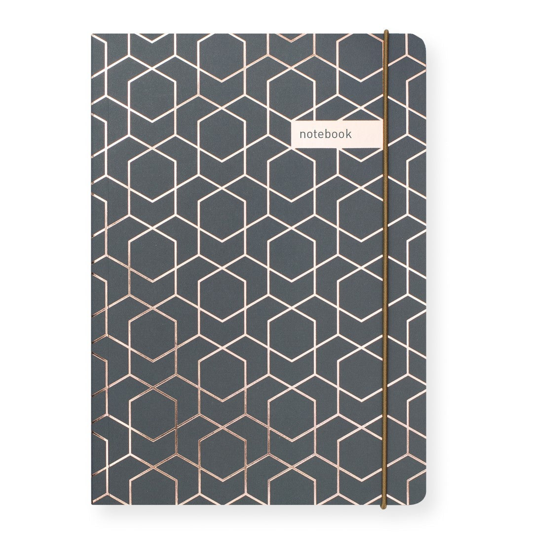 Matilda Myres | A5 Ruled Notebook with Rose Gold Foil