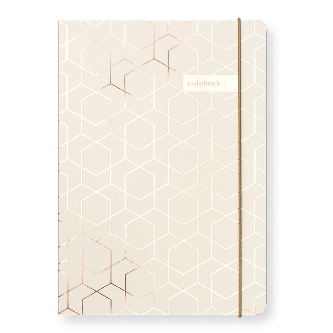 Matilda Myres | A5 Ruled Notebook with Rose Gold Foil