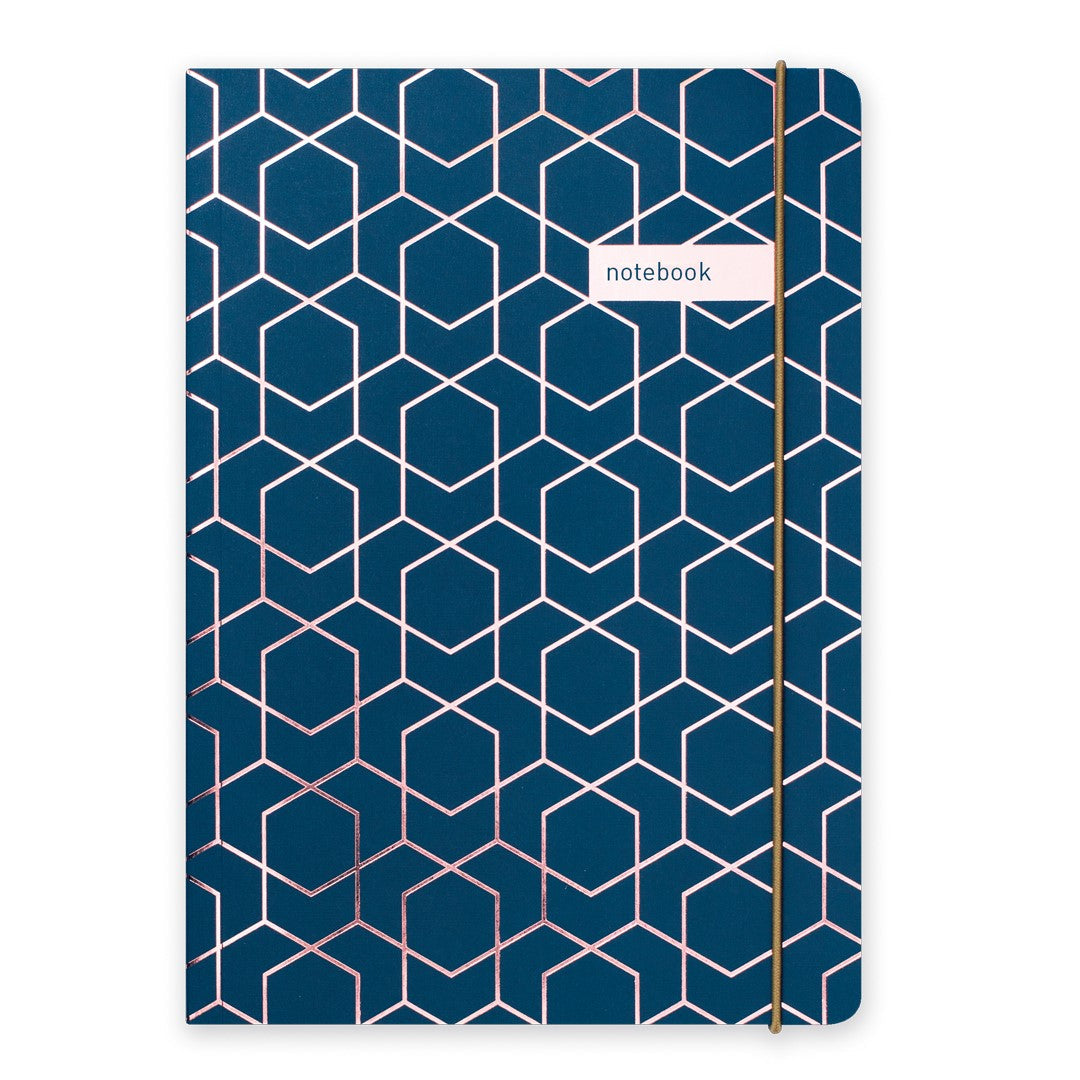 Matilda Myres | A5 Ruled Notebook with Rose Gold Foil