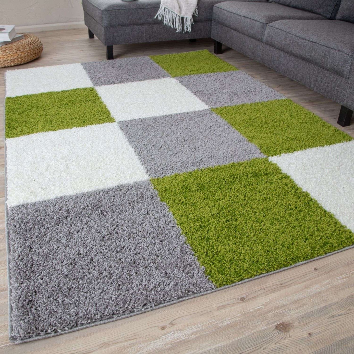 Myshaggy Geometric Green Rug