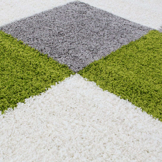 Myshaggy Geometric Green Rug